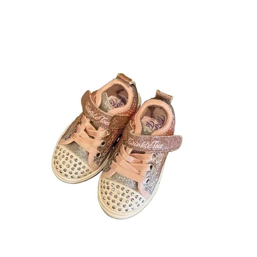 SKECHERS GIRLS LIGHT UP TWINKLE TOES SNEAKERS CHILDS 6
